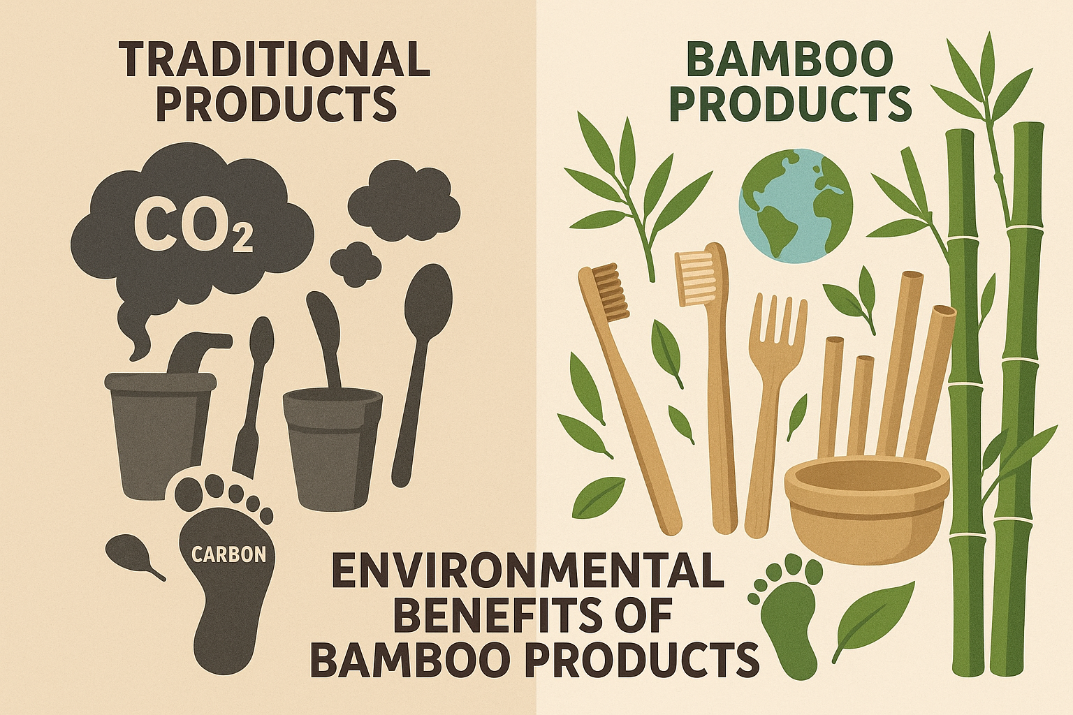 How Switching to Bamboo Products Reduces Your Carbon Footprint
