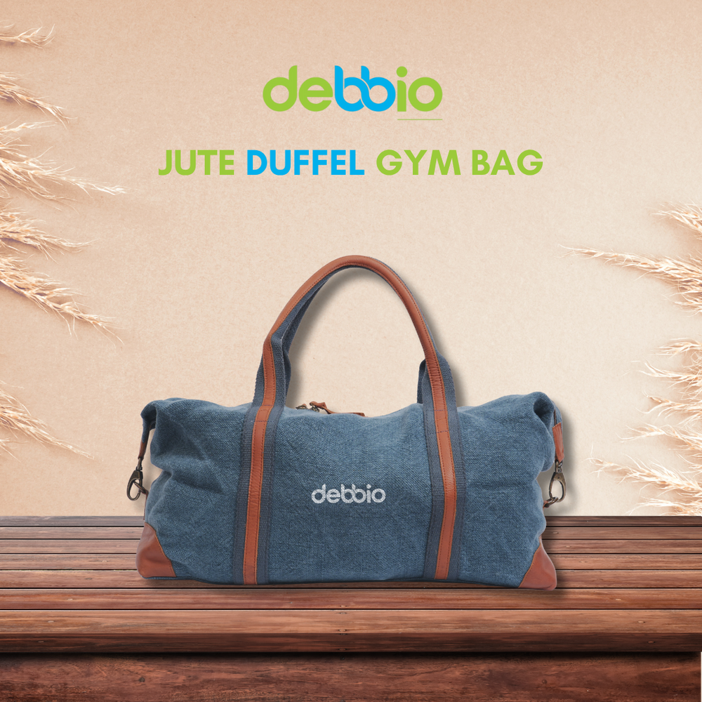 Jute Duffel Gym Bag
