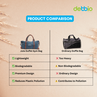 Jute Duffel Gym Bag