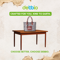 Jute Tote Bag with Leather Handles