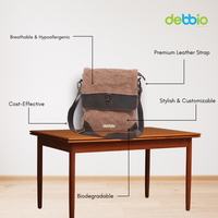 Jute Crossbody Bag with Leather Strap