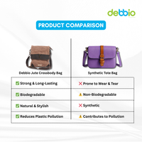 Jute Crossbody Bag with Leather Strap