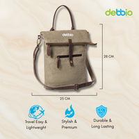 Jute Sling Bag with Leather Straps