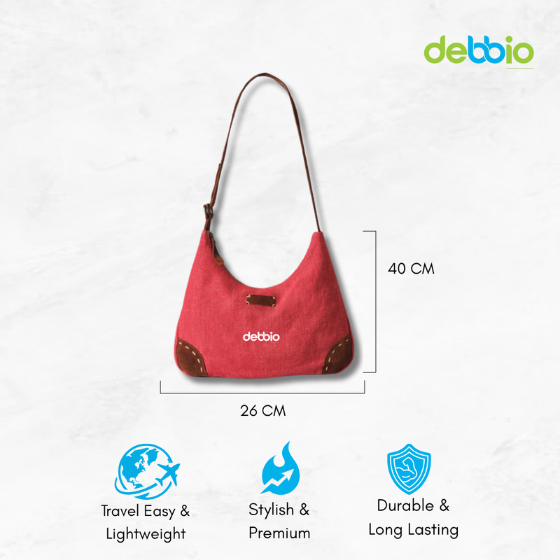 Red Hobo CANVAS TOTE Bag for Women